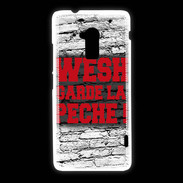 Coque HTC One Max Wesh garde la pèche Rouge