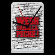 Pendule de bureau Wesh garde la pèche Rouge