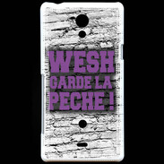 Coque Sony Xperia T Wesh garde la pèche Violet