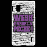 Coque LG Optimus G Wesh garde la pèche Violet