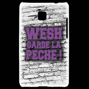 Coque LG Optimus L3 II Wesh garde la pèche Violet