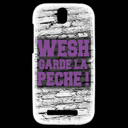 Coque HTC One SV Wesh garde la pèche Violet