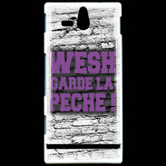 Coque Sony Xperia U Wesh garde la pèche Violet