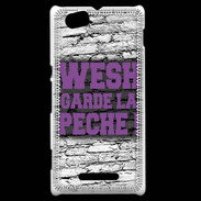 Coque Sony Xperia M Wesh garde la pèche Violet