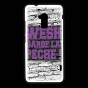 Coque HTC One Max Wesh garde la pèche Violet