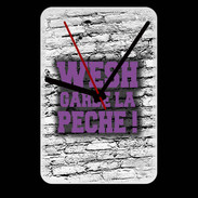 Grande pendule murale Wesh garde la pèche Violet