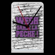 Pendule de bureau Wesh garde la pèche Violet