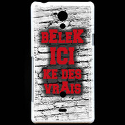 Coque Sony Xperia T Belek Ici Rouge