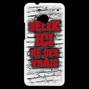 Coque HTC One Belek Ici Rouge