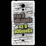 Coque Sony Xperia T Pas 2 bolosses sur fond en brique