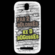 Coque HTC One SV Pas 2 bolosses sur fond en brique