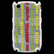 Coque Blackberry 8520 Wesh Vert Jaune