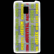 Coque LG P990 Wesh Vert Jaune