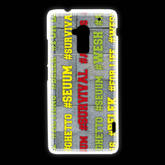 Coque HTC One Max Wesh Vert Jaune