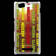 Coque Sony Xperia M Wesh Vert Jaune Sun