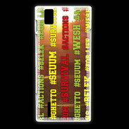 Coque Huawei Ascend P2 Wesh Vert Jaune Sun