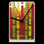 Pendule de bureau Wesh Vert Jaune Sun