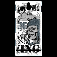 Coque Sony Xperia U Pilote Tête de mort