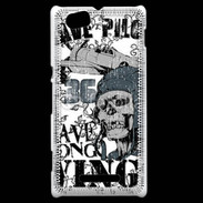 Coque Sony Xperia M Pilote Tête de mort