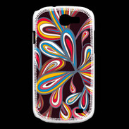 Coque Samsung Galaxy Express Flower power sur fond noir