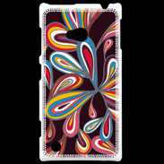 Coque Nokia Lumia 720 Flower power sur fond noir