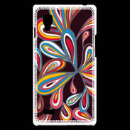 Coque LG Optimus L9 Flower power sur fond noir