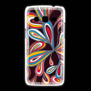 Coque Samsung Galaxy Express2 Flower power sur fond noir