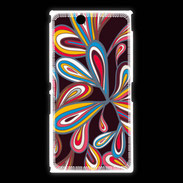 Coque Sony Xpéria Z Ultra Flower power sur fond noir