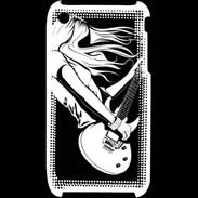 Coque iPhone 3G / 3GS Musicienne guitare électrique en noir et blanc