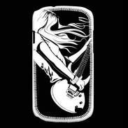 Coque Samsung Galaxy Express Musicienne guitare électrique en noir et blanc