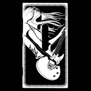 Coque Nokia Lumia 920 Musicienne guitare électrique en noir et blanc