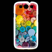 Coque Samsung Galaxy S3 Arc en ciel de boutons de couture