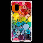 Coque LG Optimus G Arc en ciel de boutons de couture