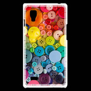 Coque LG Optimus L9 Arc en ciel de boutons de couture