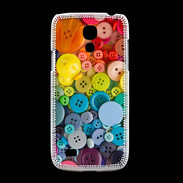 Coque Samsung Galaxy S4mini Arc en ciel de boutons de couture