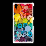 Coque Sony Xpéria Z1 Arc en ciel de boutons de couture