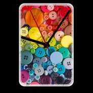 Grande pendule murale Arc en ciel de boutons de couture