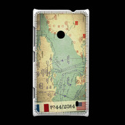 Coque Nokia Lumia 520 Débarquement Normandie Carte ZG