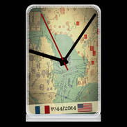 Pendule de bureau Débarquement Normandie Carte ZG
