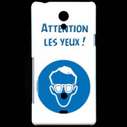Coque Sony Xperia T Attention les yeux PR