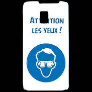 Coque LG P990 Attention les yeux PR
