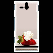 Coque Sony Xperia U Fraise chantilly PR
