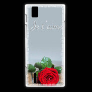 Coque Huawei Ascend P2 Belle rose PR