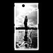 Coque Sony Xpéria Z Ultra Personnage en noir et blanc PR