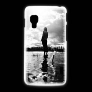 Coque LG L5 2 Personnage en noir et blanc PR