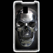 Coque LG P990 Tête de mort en métal