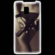 Coque LG P990 Attention maîtresse dangereuse