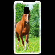 Coque LG P990 Cheval arabe robe marron et blanche