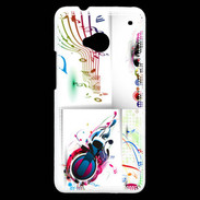 Coque HTC One Abstract musique