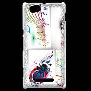 Coque Sony Xperia M Abstract musique